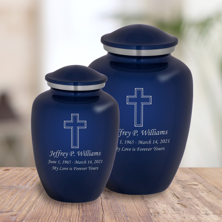 Mitered Cross Cremation Urn