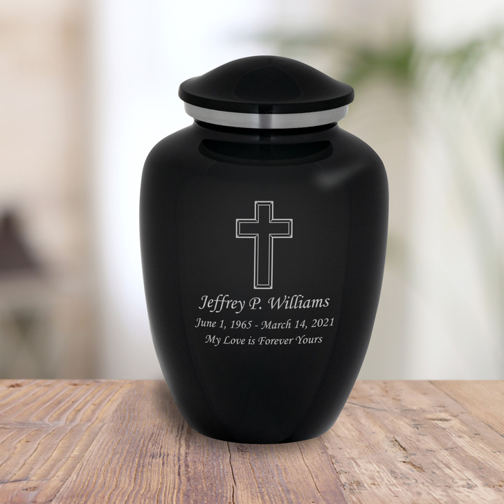 Mitered Cross Cremation Urn