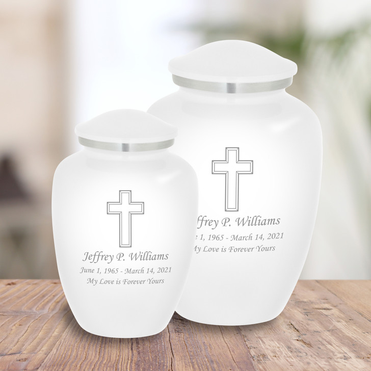 Mitered Cross Cremation Urn