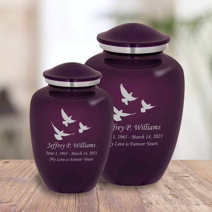 Flying Doves Cremation Urn