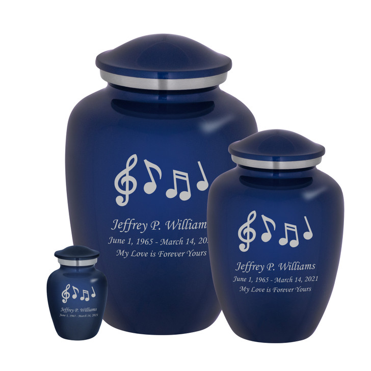 Music Notes Keepsake Cremation Urn