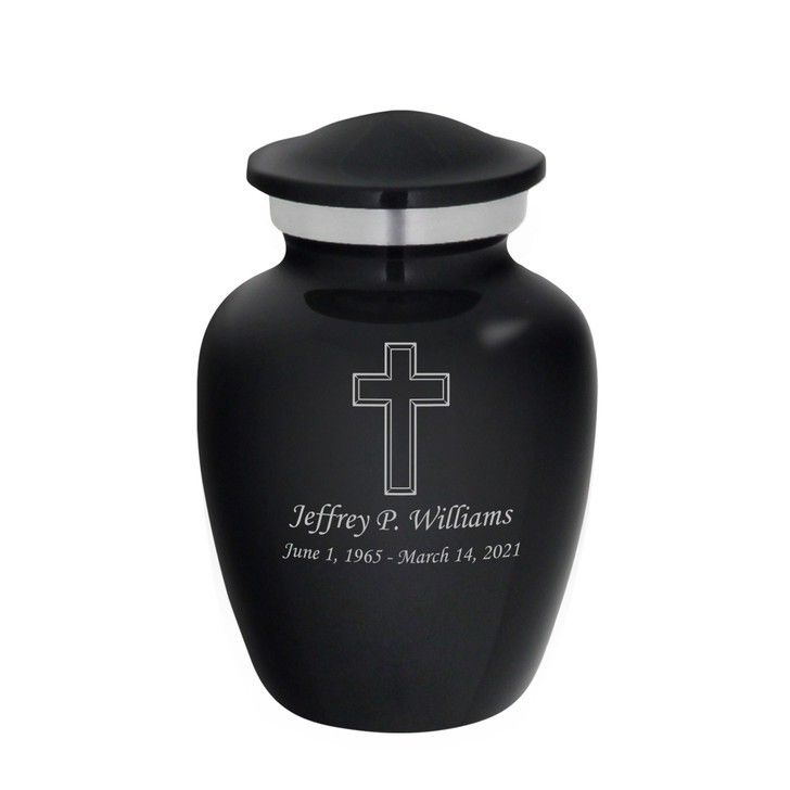 Mitered Cross Keepsake Cremation Urn