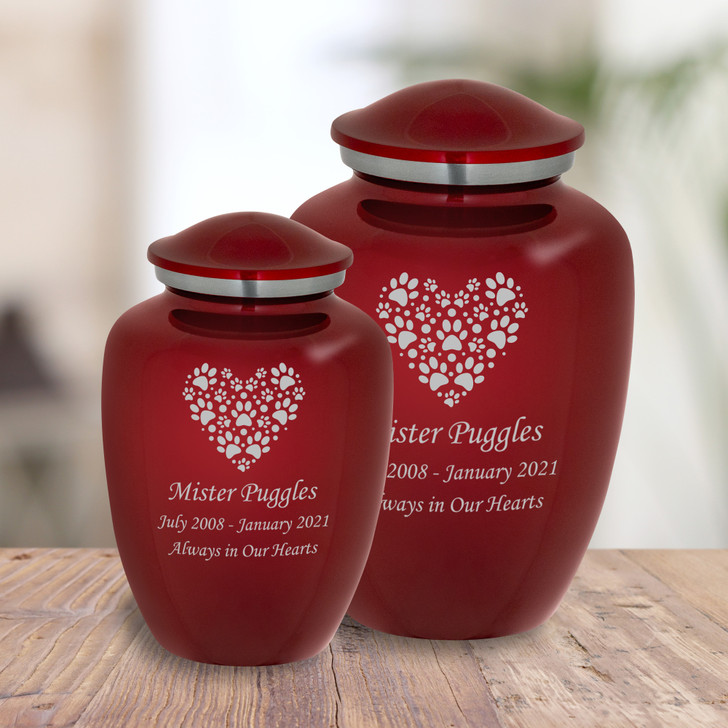 Paw Heart Pet Cremation Urn