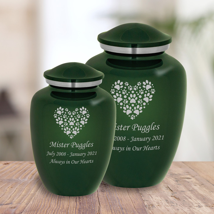 Paw Heart Pet Cremation Urn