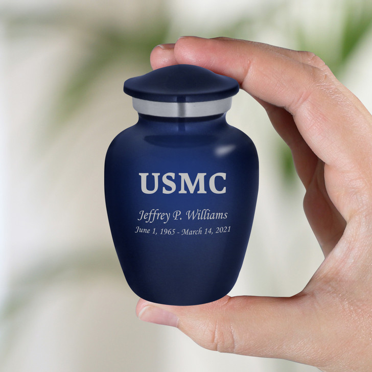 Marine Corps Keepsake Cremation Urn - 7 Colors