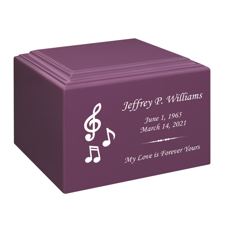 Music Notes Stonewood Cremation Urn