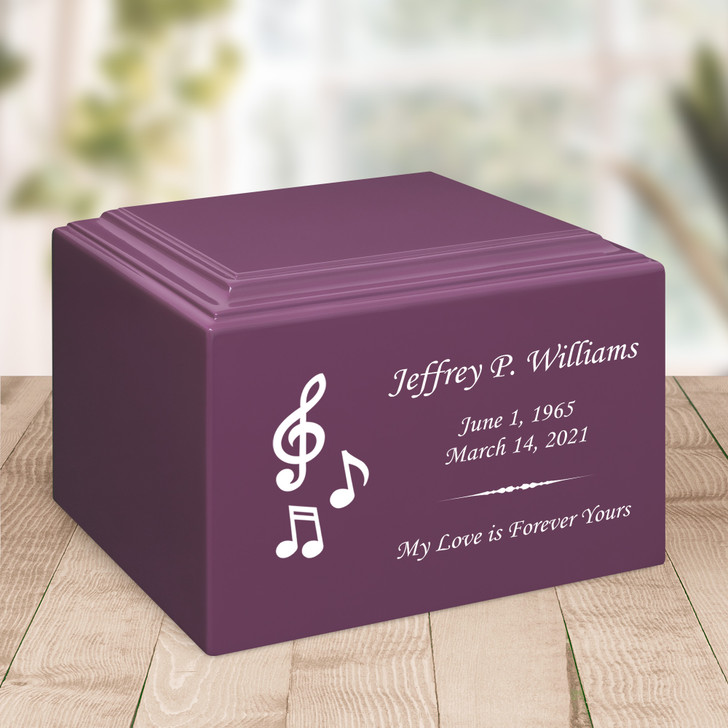 Music Notes Stonewood Cremation Urn