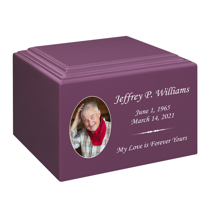 Custom Photo Stonewood Cremation Urn