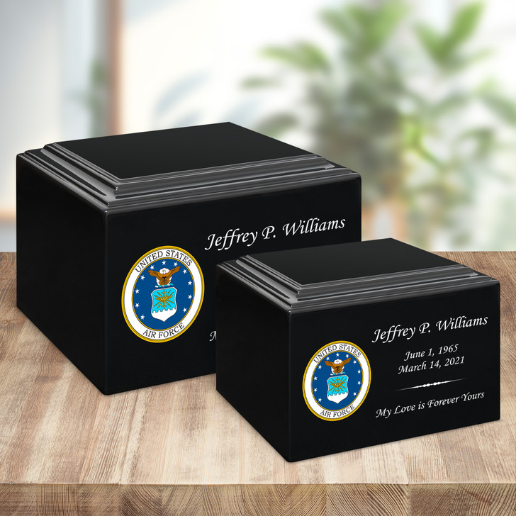 Air Force Color Emblem Stonewood Cremation Urn