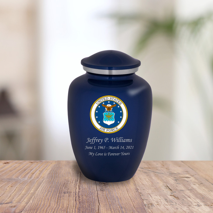 Air Force Color Emblem Cremation Urn