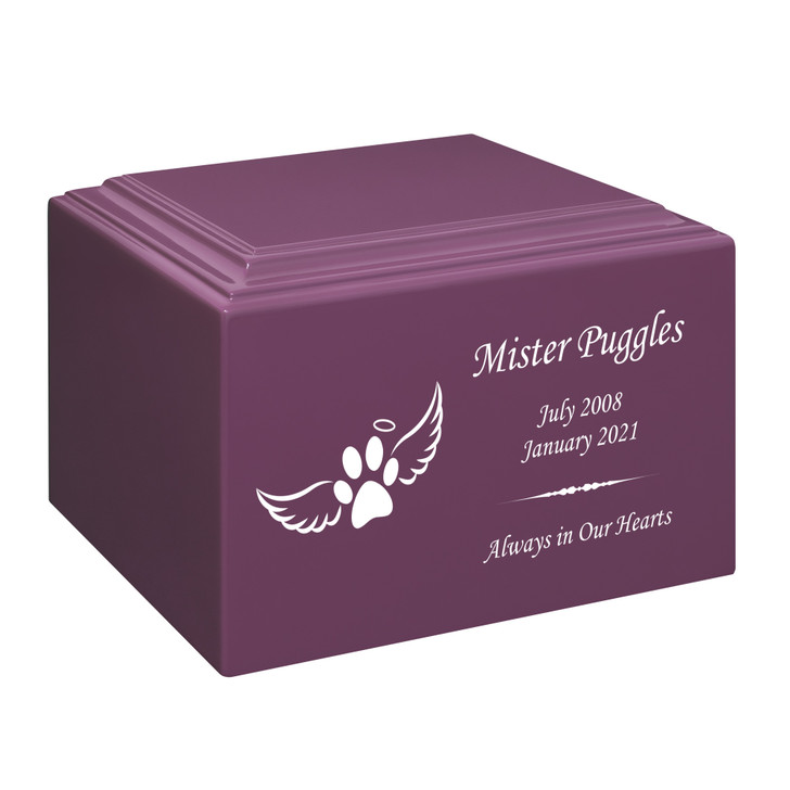 Paw Angel Wings Pet Stonewood Cremation Urn