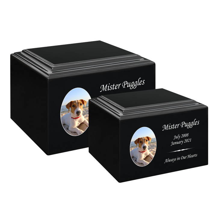 Dog Custom Photo Pet Stonewood Cremation Urn