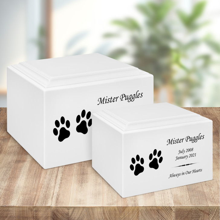 Two Paws Pet Stonewood Cremation Urn