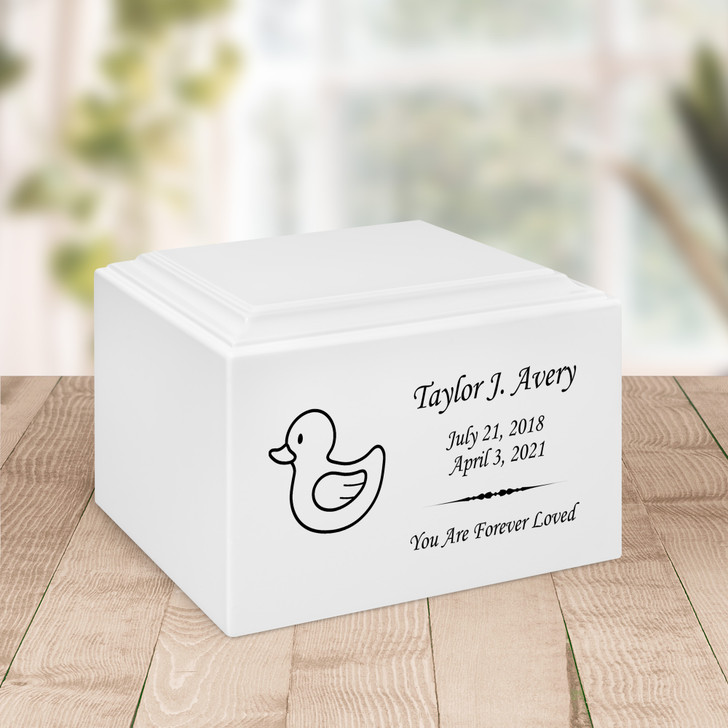Rubber Duck Baby Infant Child Stonewood Cremation Urn