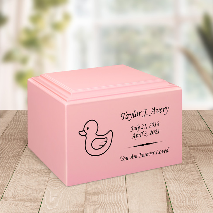 Rubber Duck Baby Infant Child Stonewood Cremation Urn