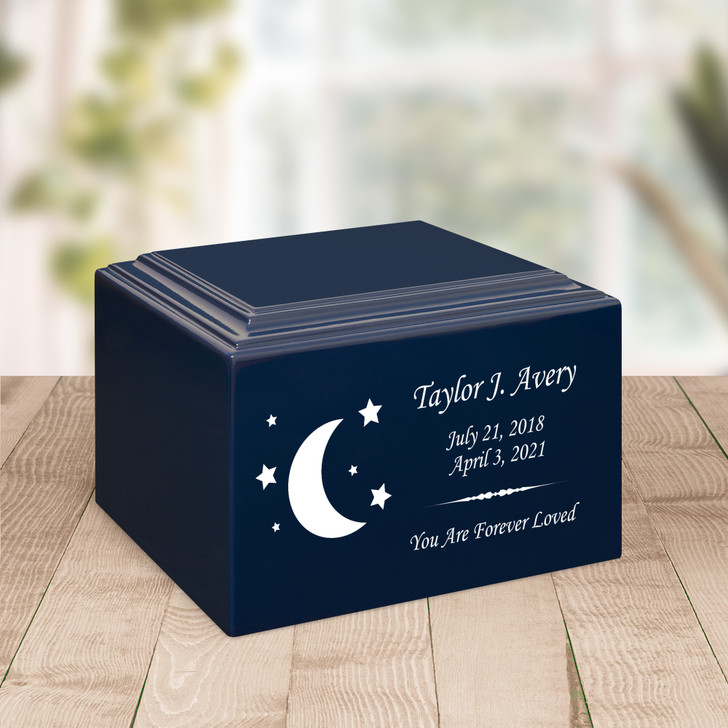 Moon and Stars Baby Infant Child Stonewood Cremation Urn