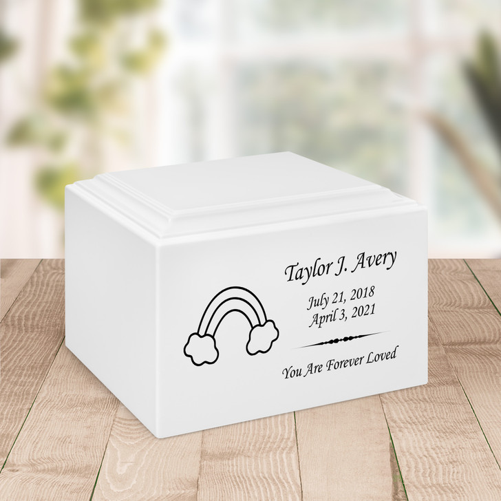 Rainbow Baby Infant Child Stonewood Cremation Urn