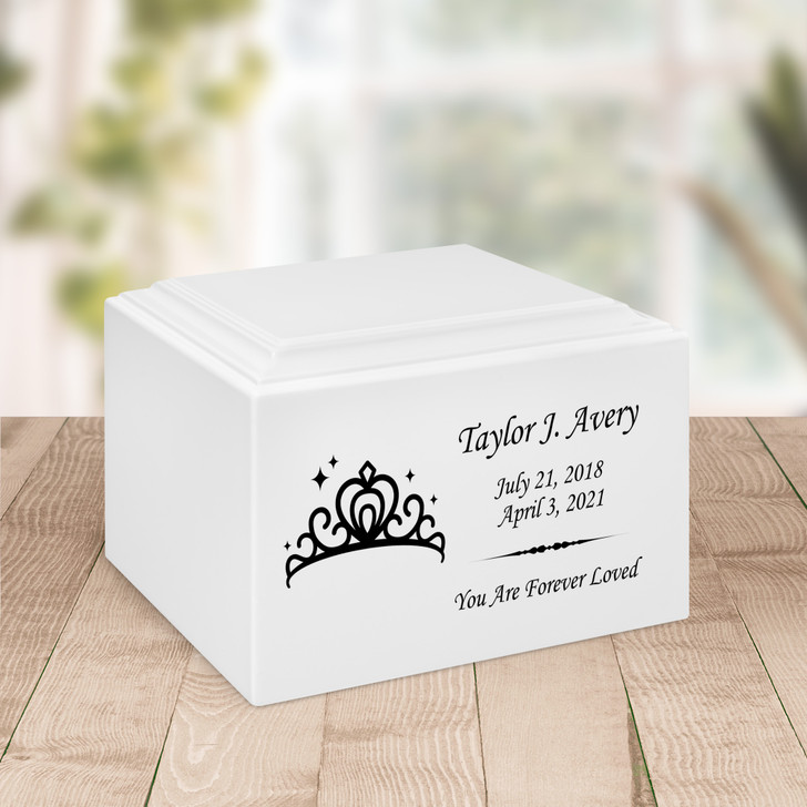 Tiara Baby Infant Child Stonewood Cremation Urn