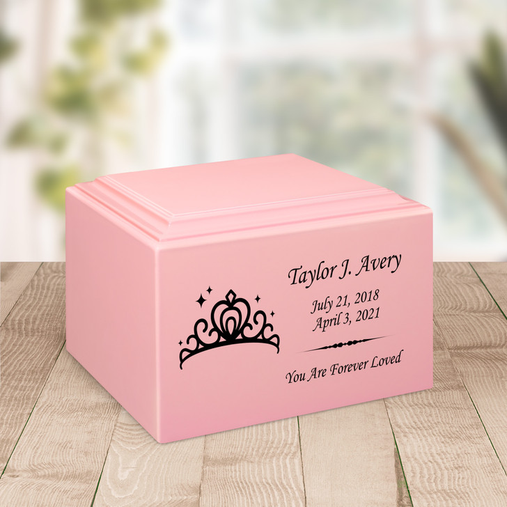 Tiara Baby Infant Child Stonewood Cremation Urn