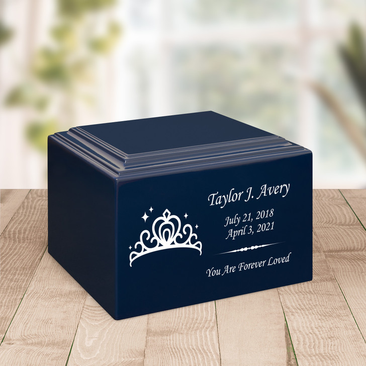 Tiara Baby Infant Child Stonewood Cremation Urn