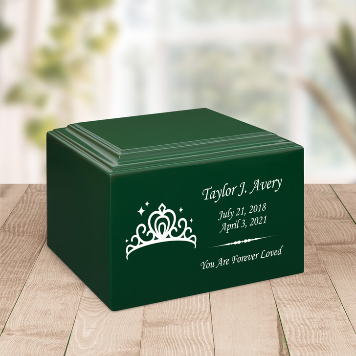 Tiara Baby Infant Child Stonewood Cremation Urn