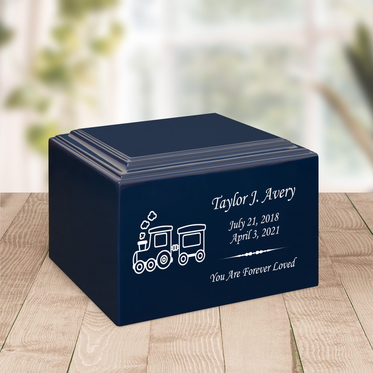 Train Baby Infant Child Stonewood Cremation Urn