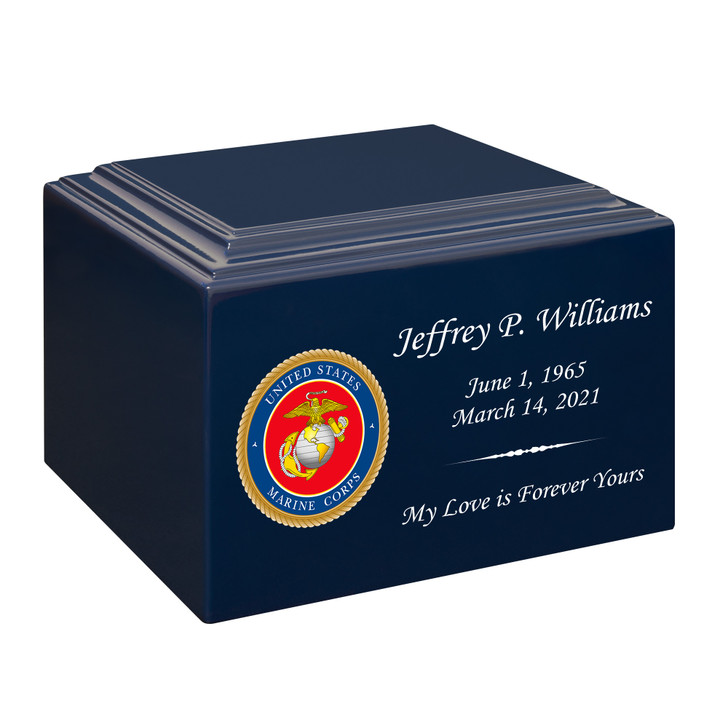Military Color Emblem Stonewood Cremation Urn