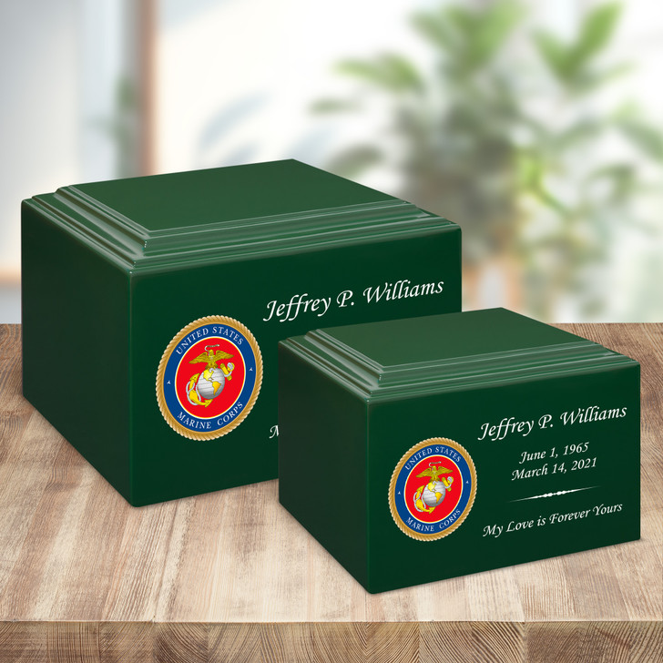 Military Color Emblem Stonewood Cremation Urn