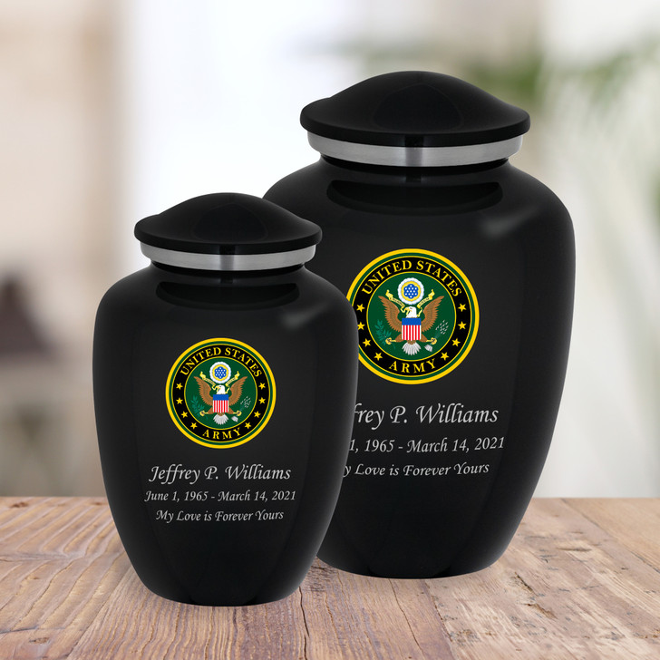 Military Color Emblem Cremation Urn