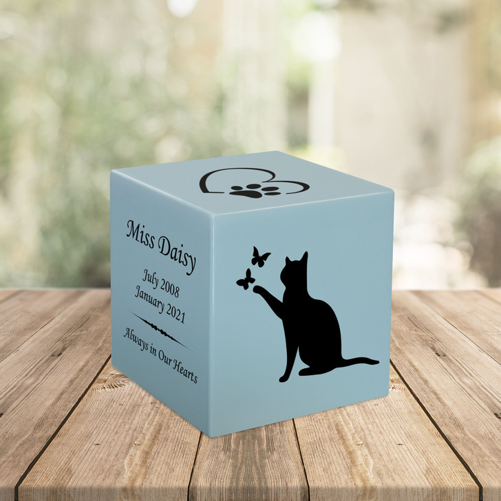 Design Your Own Pet Stonewood Cube Cremation Urn