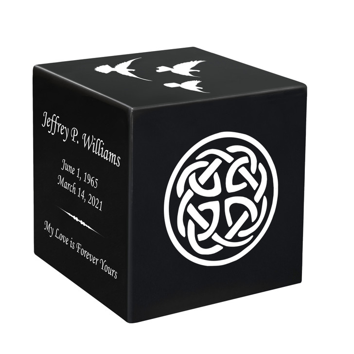 Celtic Knot Keepsake Stonewood Cube Cremation Urn