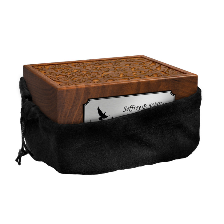 Flying Doves Sheesham Cremation Urn - 4 Sizes