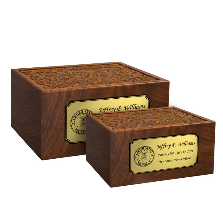 Air Force Sheesham Cremation Urn - 4 Sizes