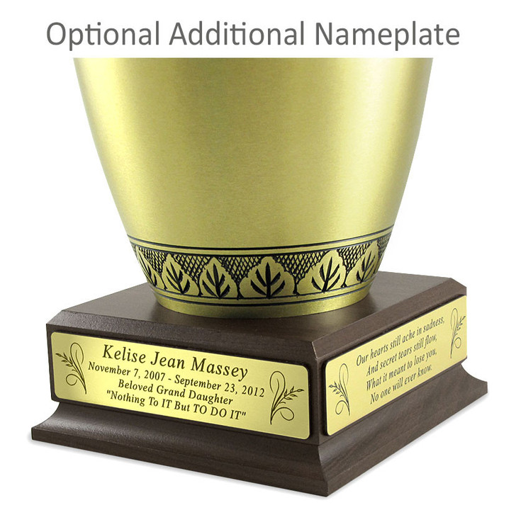 Standard Pedestal With Nameplate - Large