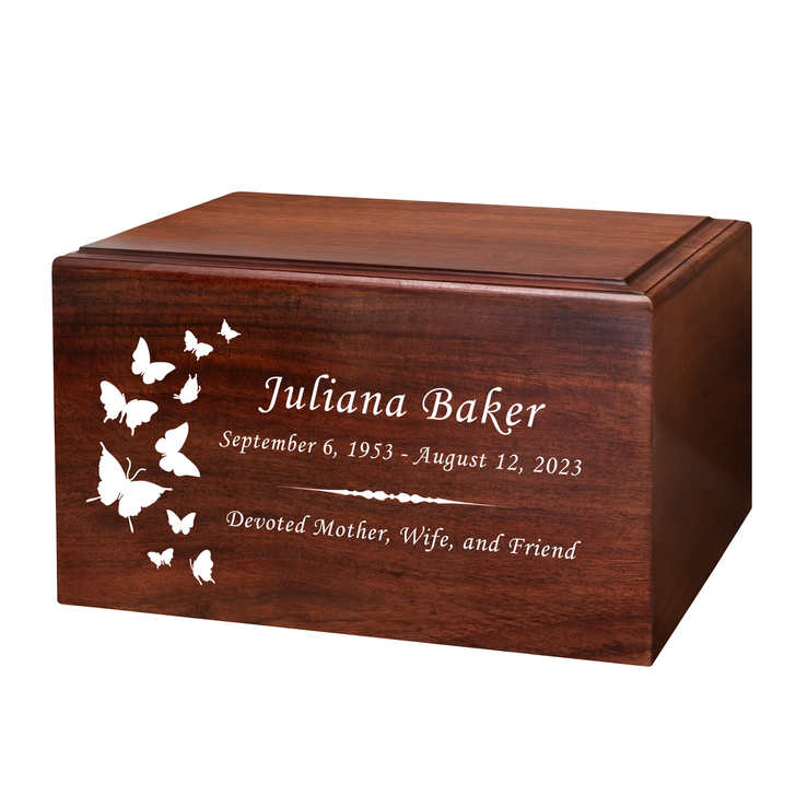 Butterflies Winston Wood Cremation Urn