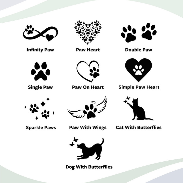 Paw On Heart Pet Stonewood Cube Cremation Urn