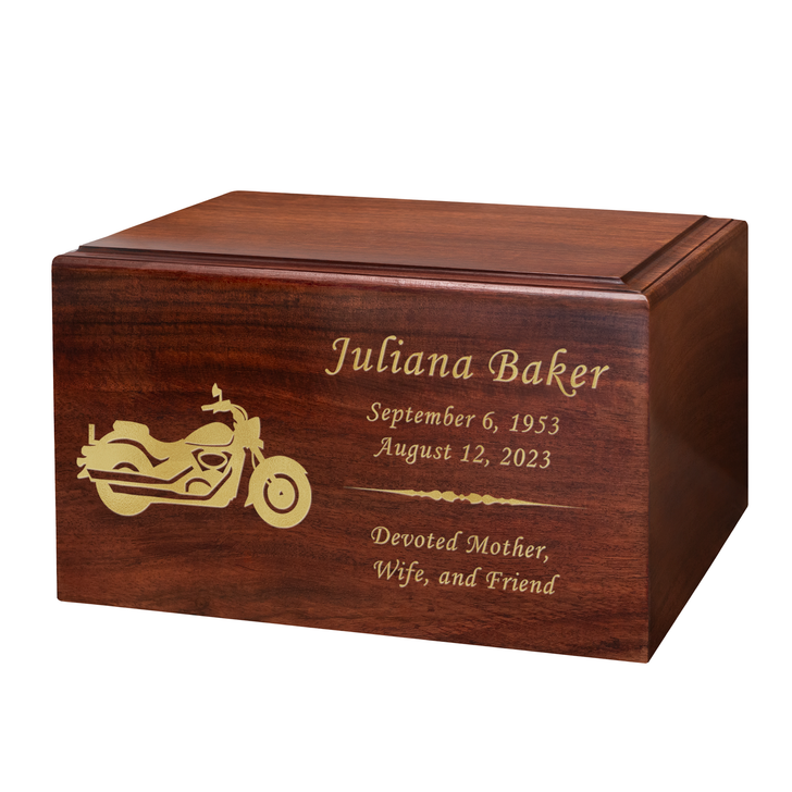 Motorcycle Winston Wood Cremation Urn