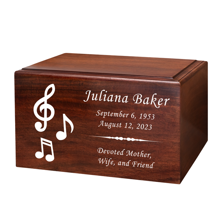 Music Notes Winston Wood Cremation Urn