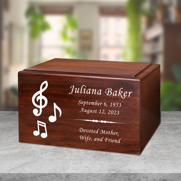 Music Notes Winston Wood Cremation Urn