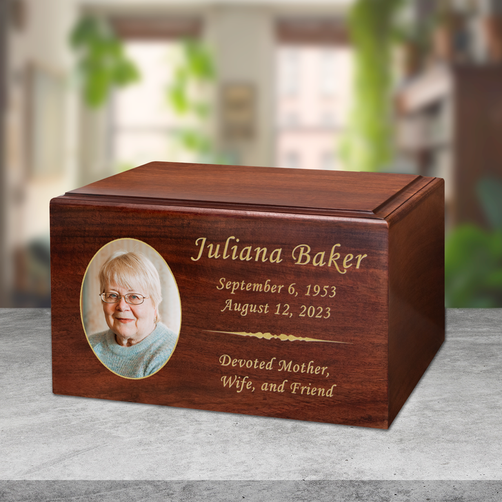 Custom Photo Winston Wood Cremation Urn