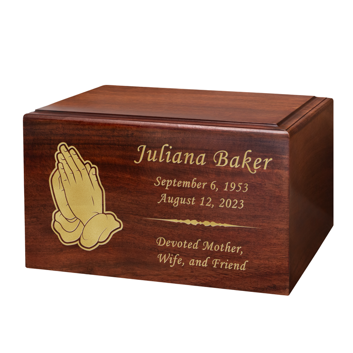 Praying Hands Winston Wood Cremation Urn