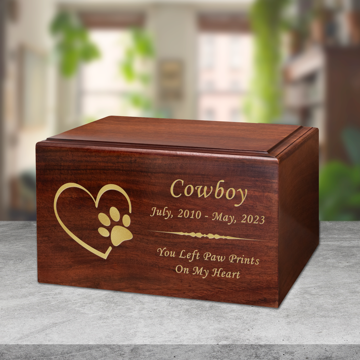 Paw on Heart Pet Winston Cremation Urn