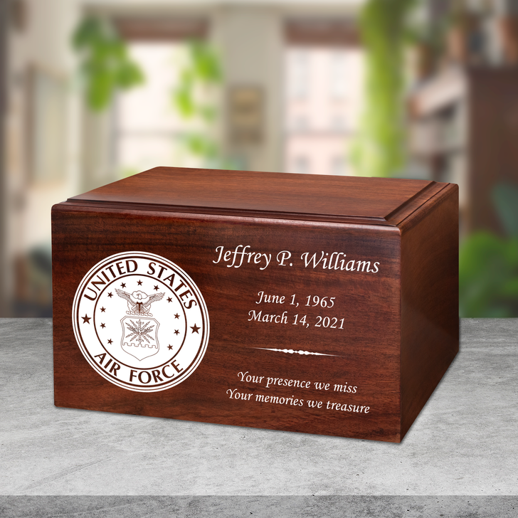 Air Force Winston Wood Cremation Urn