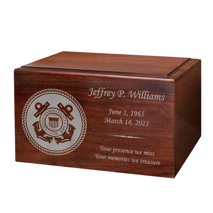 Coast Guard Winston Wood Cremation Urn