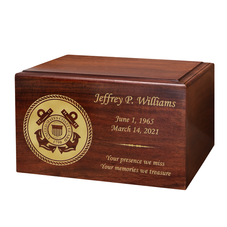 Coast Guard Winston Wood Cremation Urn