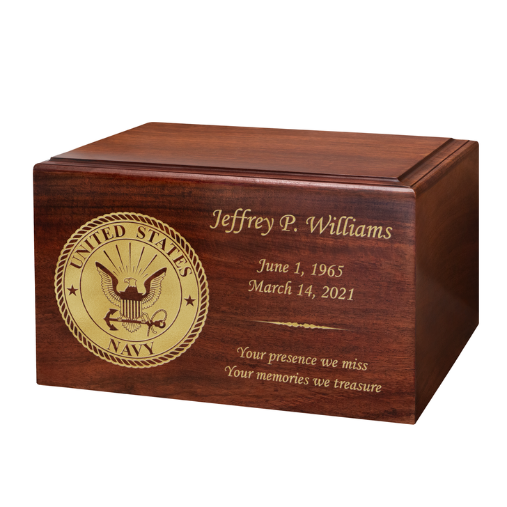 Navy Winston Wood Cremation Urn