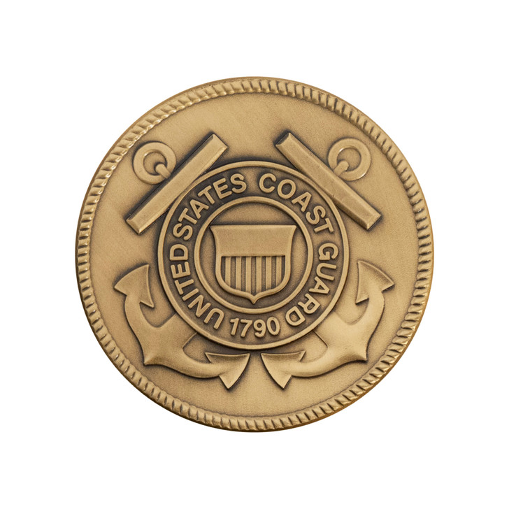 Coast Guard Service Medallion in Solid Brass