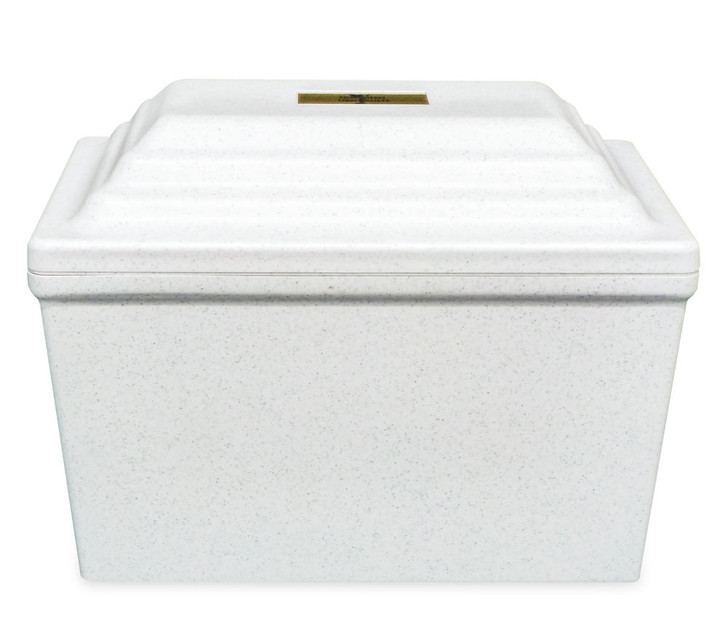 Fortress Double Urn Burial Vault - White - Made in the USA