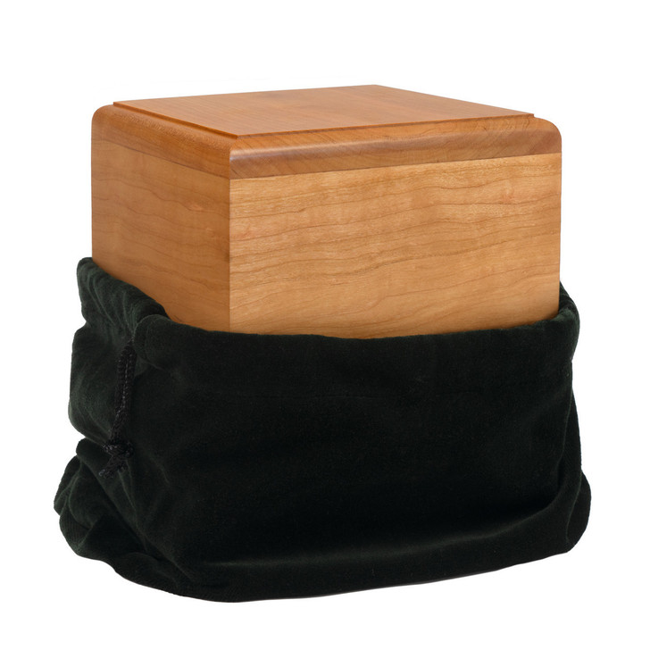 Maine-Made Solid Cherry Wood Cremation Urn - Wholesale Only