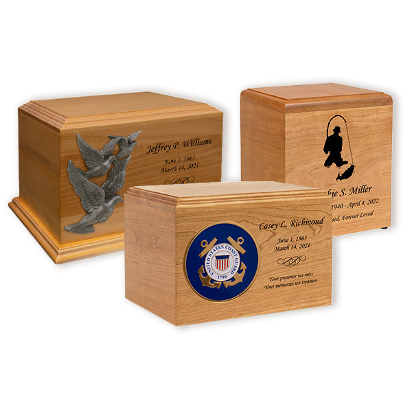 Maine-Made Solid Cherry Wood Cremation Urn - Wholesale Only